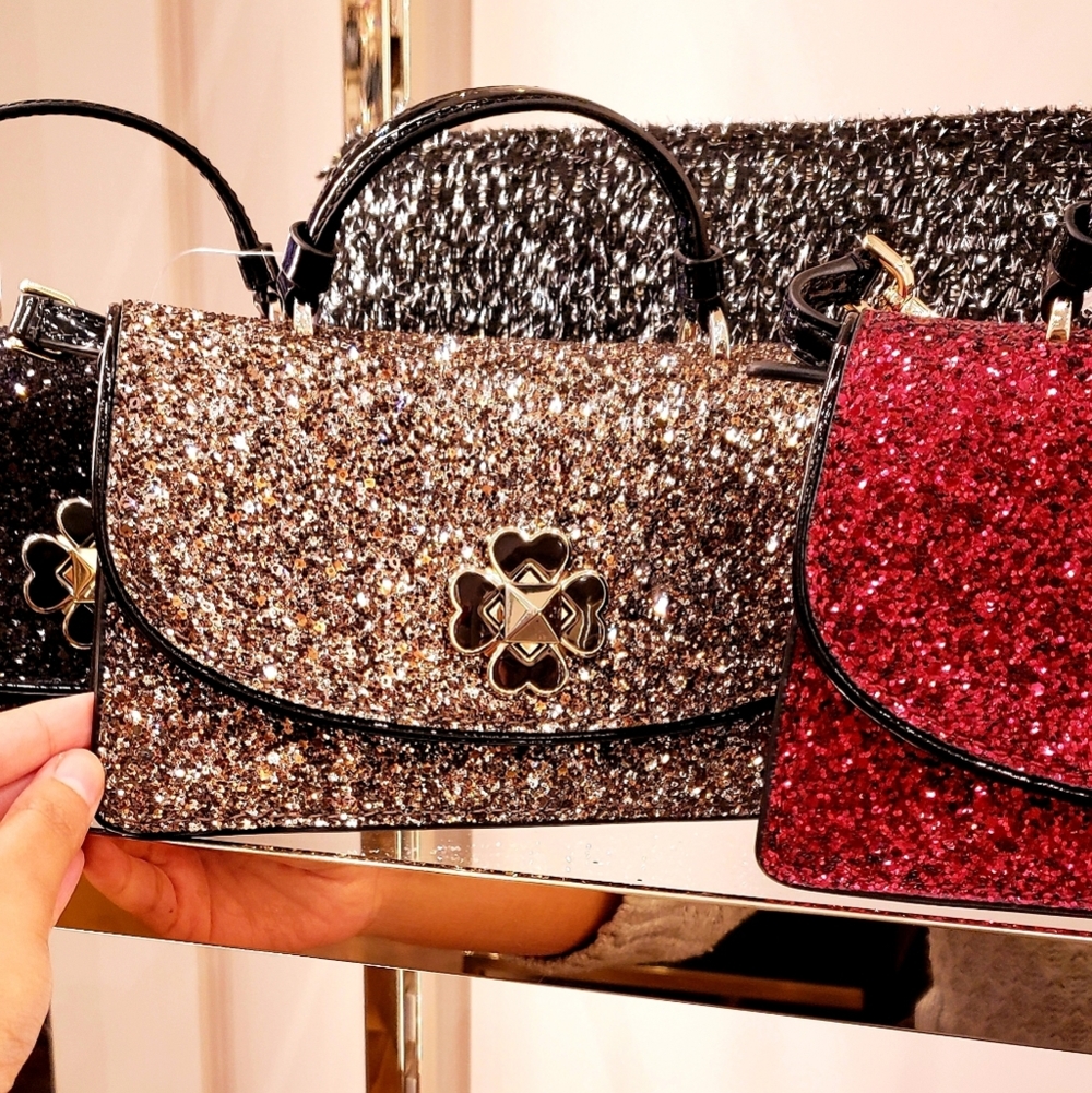 KATE SPADE MINI TOP HANDLE CROSSBDY ODETTE GLITTER - Picture 3 of 8